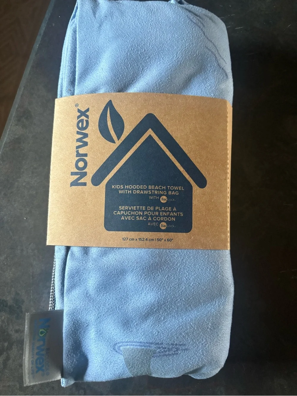 Norwex Kids Hooded Beach Towel in Light Blue